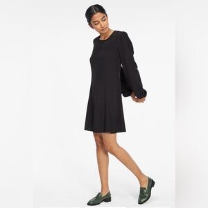 LACAUSA Sparrow Mini Dress Long Sleeve Black Size S Pullover Swingy Skirt USA